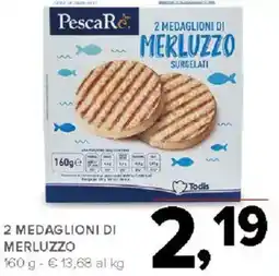 Todis PescaRe 2 medaglioni di merluzzo offerta