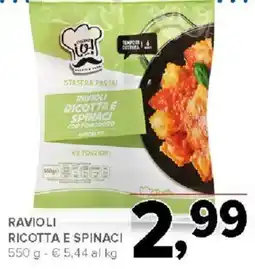 Todis Stasera Pasta Ravioli Ricotta e Spinaci offerta