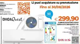 Todis Climatizzatore fisso 12000 BTU Digiquest V5 offerta