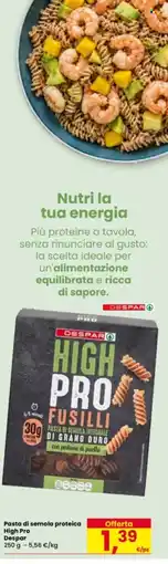 Eurospar Pasta di semola proteica High Pro Despar offerta