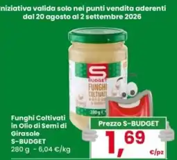 Eurospar Funghi Coltivati in Olio di Semi di Girasole S-BUDGET offerta