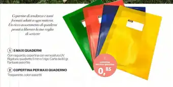 Copertina per maxi quaderno