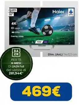 Euronics Televisione QLED Haier offerta