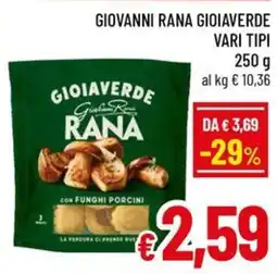Famila Market Gioia Verde Rana con funghi porcini offerta