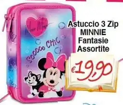 Bernava Astuccio 3 Zip MINNIE offerta