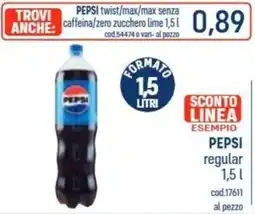 Talento Professional Store Pepsi twist/max/max senza caffeina/zero zucchero lime offerta