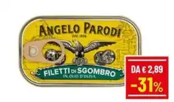 Famila Market Angelo Parodi filetti di sgombro in olio d'oliva offerta