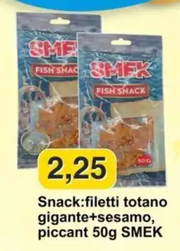 Mix Markt Snack:filetti totano gigante+sesamo, piccante SMEK offerta