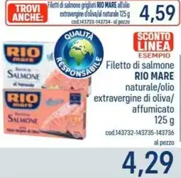Talento Professional Store Filetto di salmone Rio Mare offerta