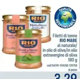 Talento Professional Store Filetti di tonno RIO MARE offerta