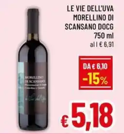 Famila Market Le vie dell'uva Morellino di Scansano DOCG offerta