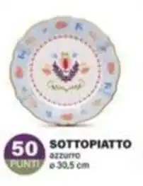 Proshop Sottopiatto azzurro offerta
