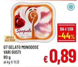 Famila Market G7 gelato monodose offerta