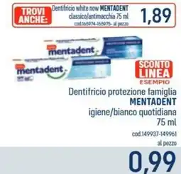 Talento Professional Store Dentifricio protezione famiglia MENTADENT offerta