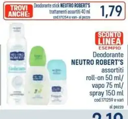 Talento Professional Store Deodorante NEUTRO ROBERT'S offerta