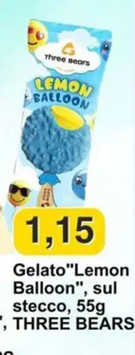 Mix Markt Gelato Lemon Balloon Three Bears offerta