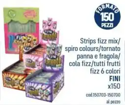 Talento Professional Store Strips fizz mix spiro colours tornato panna e fragola cola fizz tutti frutti fizz 6 colori FINI offerta