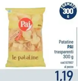 Talento Professional Store Patatine PAI trasparenti offerta