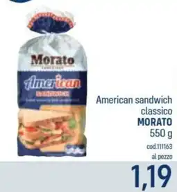 Talento Professional Store American sandwich classico MORATO offerta