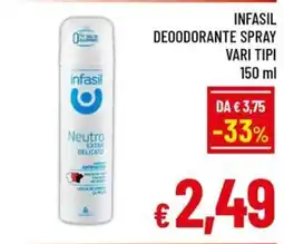 Famila Market Infasil deodorante spray neutro extra delicato offerta