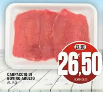 Carpaccio di bovino adulto
