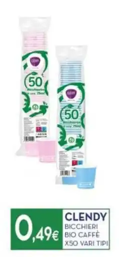 Proshop Clendy bicchieri bio caffè offerta
