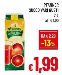 Famila Market Pfanner succo vari gusti offerta
