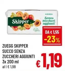 Famila Market Skipper succo senza zuccheri aggiunti offerta