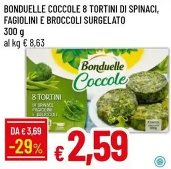 Bonduelle Coccole 8 tortini di spinaci, fagiolini e broccoli
