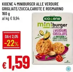 IperFamila Kioene miniburger alle verdure grigliate offerta