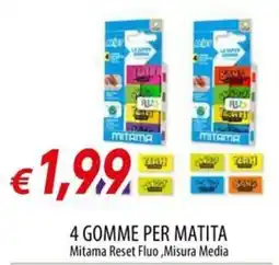 Galassia Gomme per matita Mitama Reset Fluo offerta
