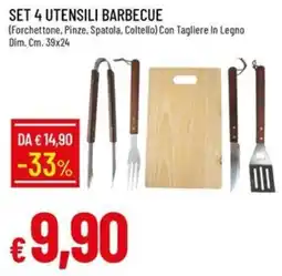 IperFamila Set 4 utensili barbecue offerta