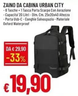 IperFamila Zaino da cabina Urban City offerta