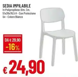 IperFamila Sedia impilabile offerta