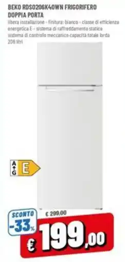 Famila Market Beko frigorifero doppia porta offerta