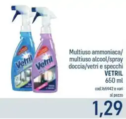 Talento Professional Store Vetril multiuso ammoniaca/multiuso alcool/spray doccia/vetri e specchi offerta
