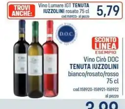 Talento Professional Store Vino Cirò DOC TENUTA IUZZOLINI offerta