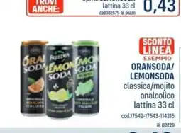 Talento Professional Store Oransoda/lemonsoda classica/mojito analcolico offerta