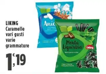 Rossotono Carrefour Caramelle vari gusti Liking offerta