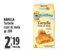 Rossotono Carrefour Barilla Tartelle cuor di mela offerta