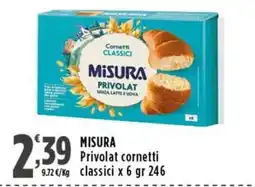 Rossotono Carrefour Misura privolat cornetti classici offerta