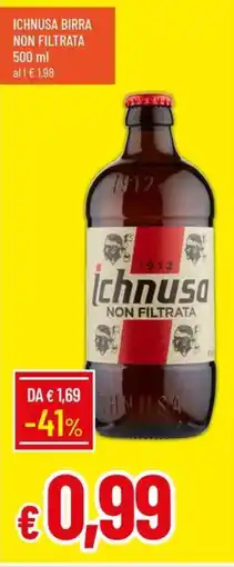 IperFamila Ichnusa birra non filtrata offerta