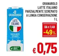 Famila Market Granarolo latte italiano parzialmente scremato offerta