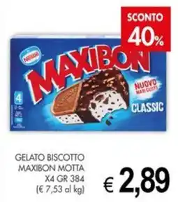 PrestoFresco Gelato biscotto Maxibon Motta offerta