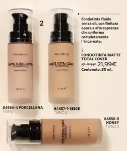 Cristian Lay Cristian Lay Fondotinta Matte Total Cover offerta