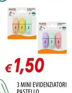 Galassia Scatto 3 mini evidenziatori pastello offerta