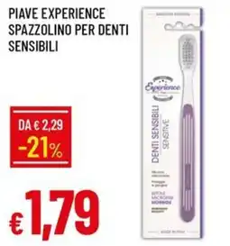 IperFamila Piave Experience spazzolino per denti sensibili offerta