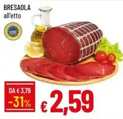 IperFamila Bresaola all'etto offerta