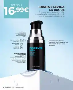 Cristian Lay Crema viso uomo Discover Men offerta