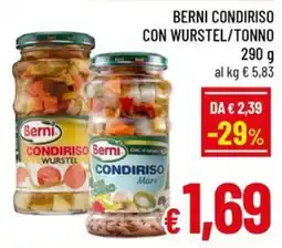 Famila Market Berni condiriso con wurstel/tonno offerta